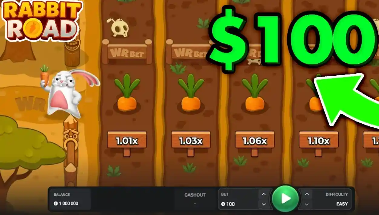 Rabbit Road Casino Interfaccia di Gioco